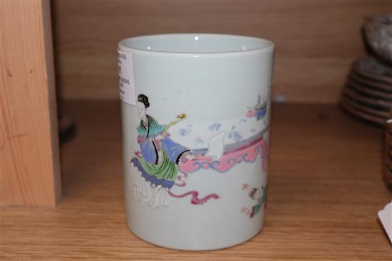 A Chinese sleeve vase height 12.5cm